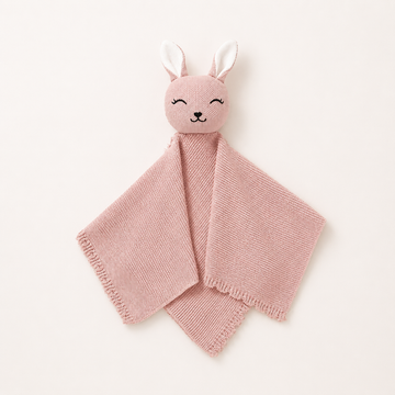 Blush Pink Bunny Baby Comforter