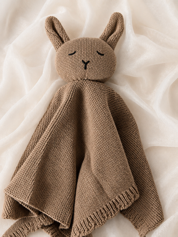 Personalised Mocha Bunny Baby Comforter