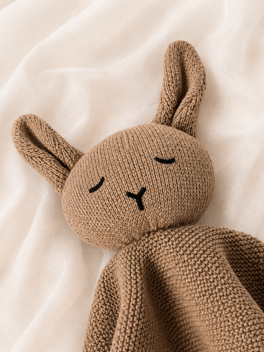 Personalised Mocha Bunny Baby Comforter