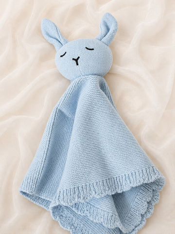 Personalised  Blue Bunny Baby Comforter