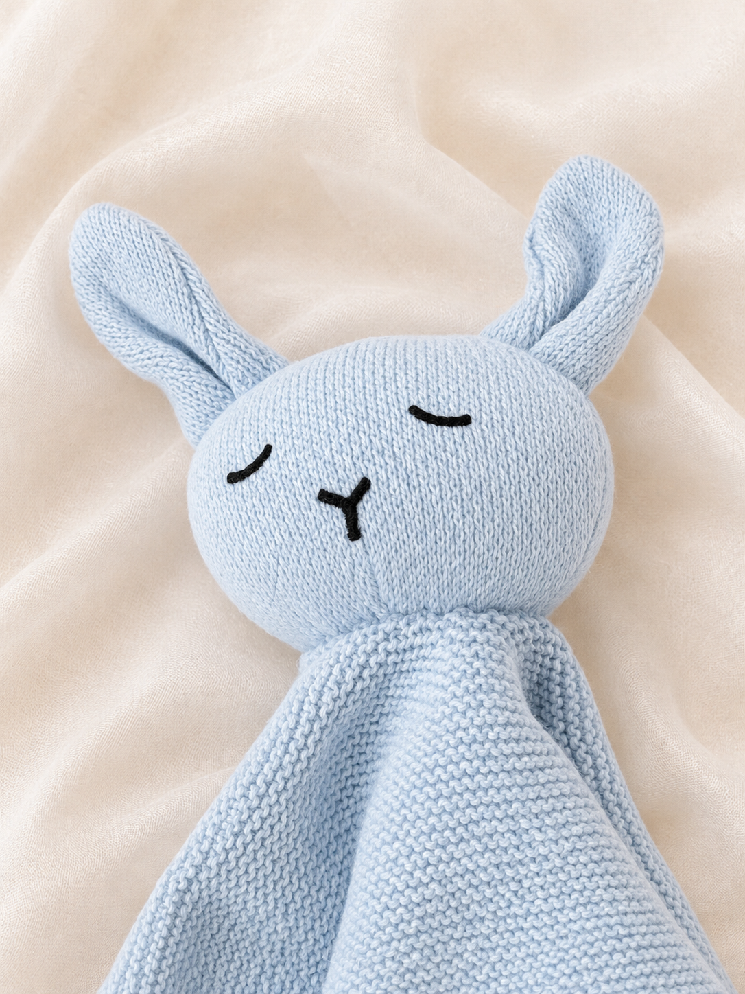 Personalised  Blue Bunny Baby Comforter