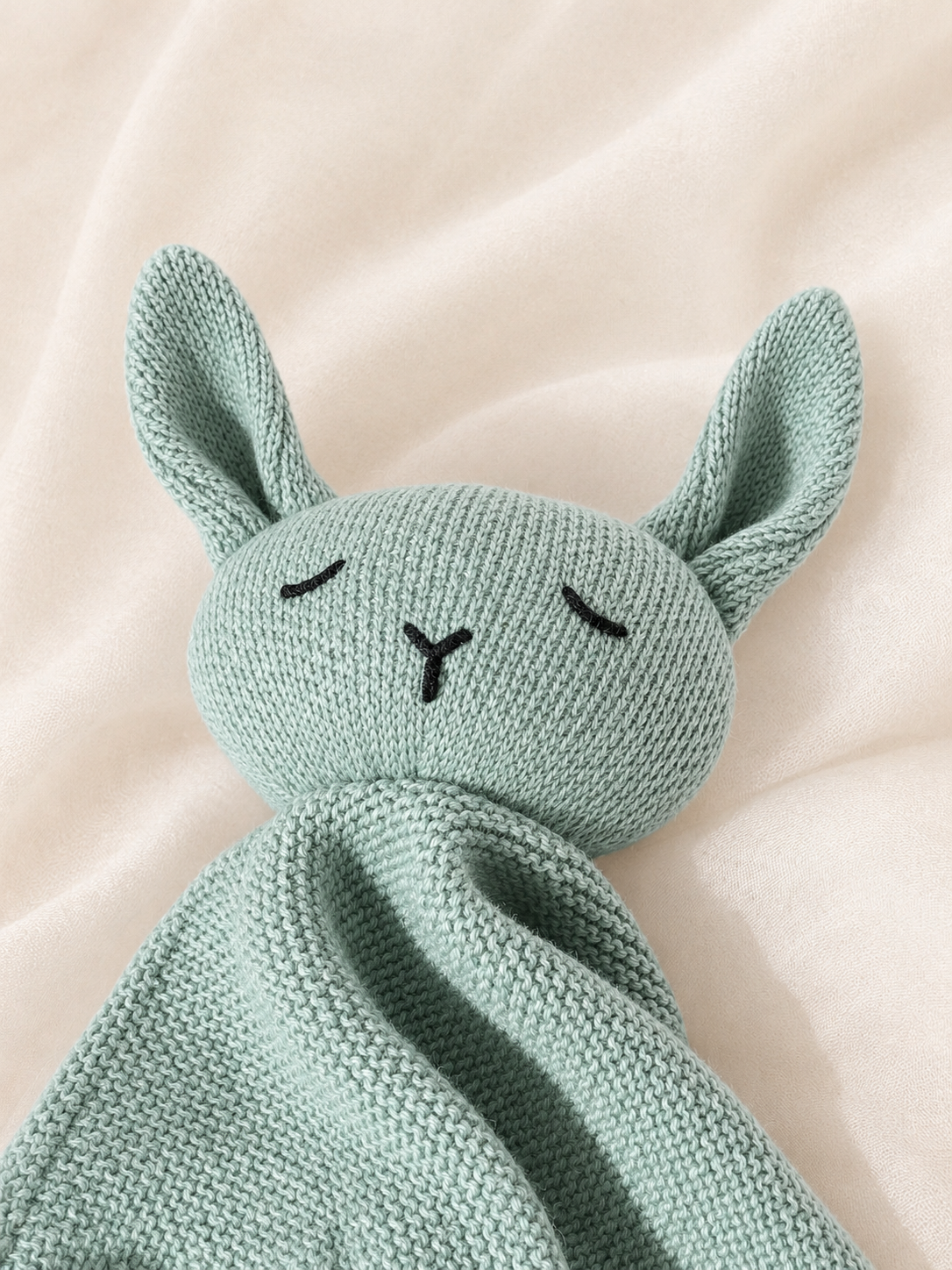 Personalised  Dusty Teal Bunny Baby Comforter
