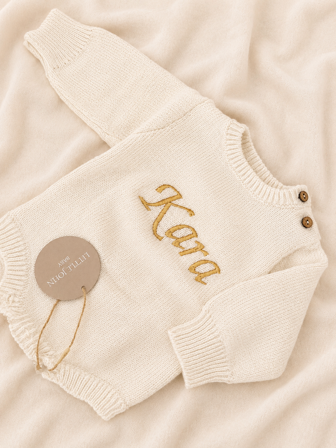 Personalised Knitted Cotton Romper - White