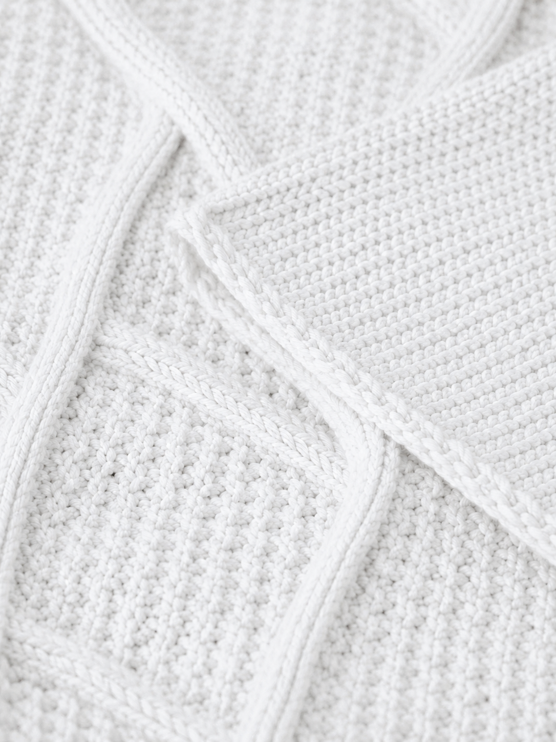 PRE-ORDER Personalised White Knitted Blanket