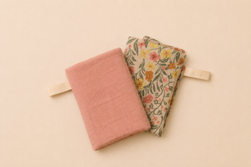 Soft Muslin Baby Cloths – Everyday Multi-Use Set - pink and floral (2 Pack)