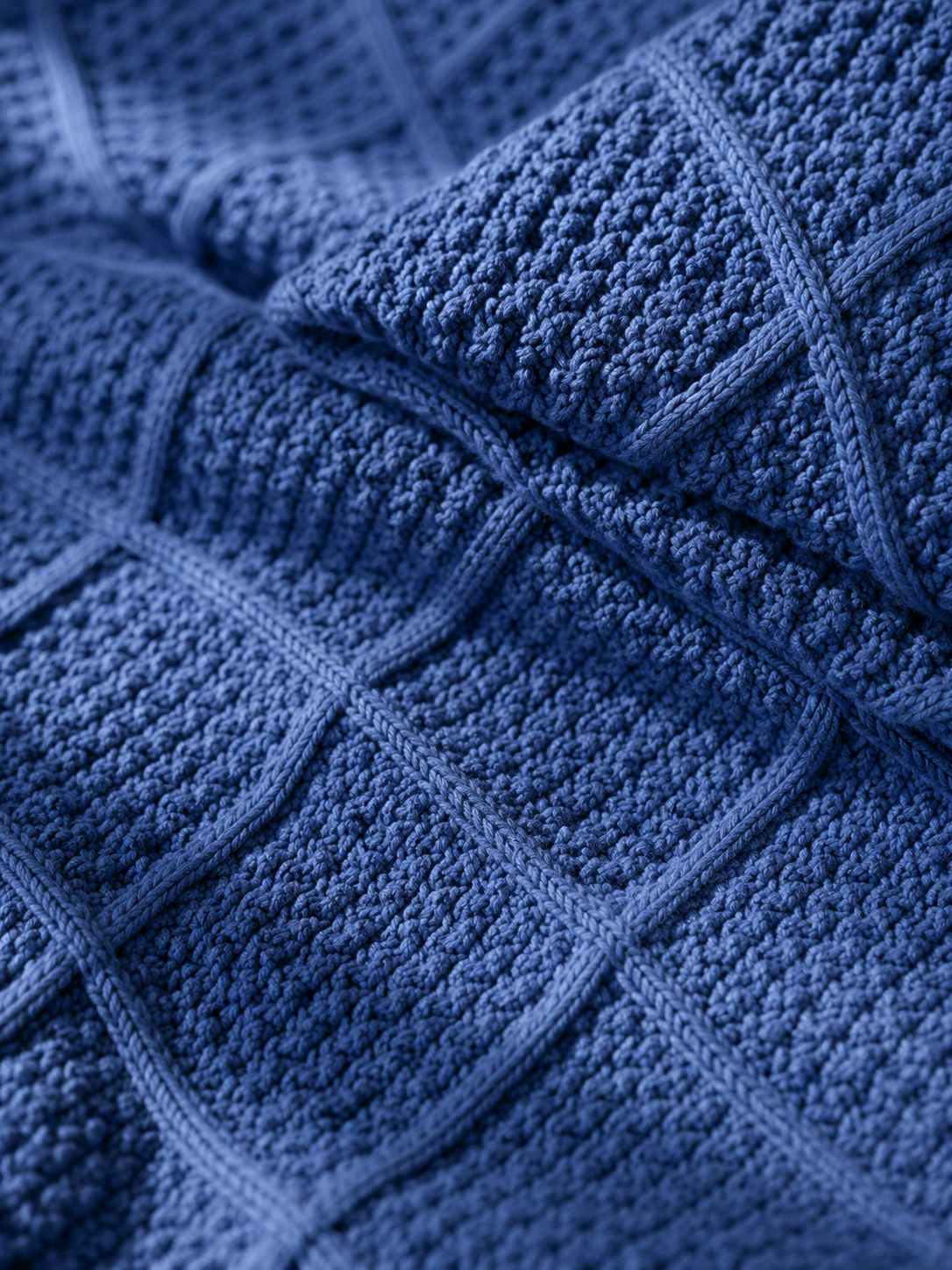 Personalised Navy Knitted Blanket
