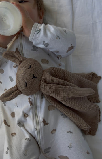 Mocha Bunny Baby Comforter